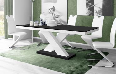 Stół rozkładany XENON 160 - Czarny / Biały